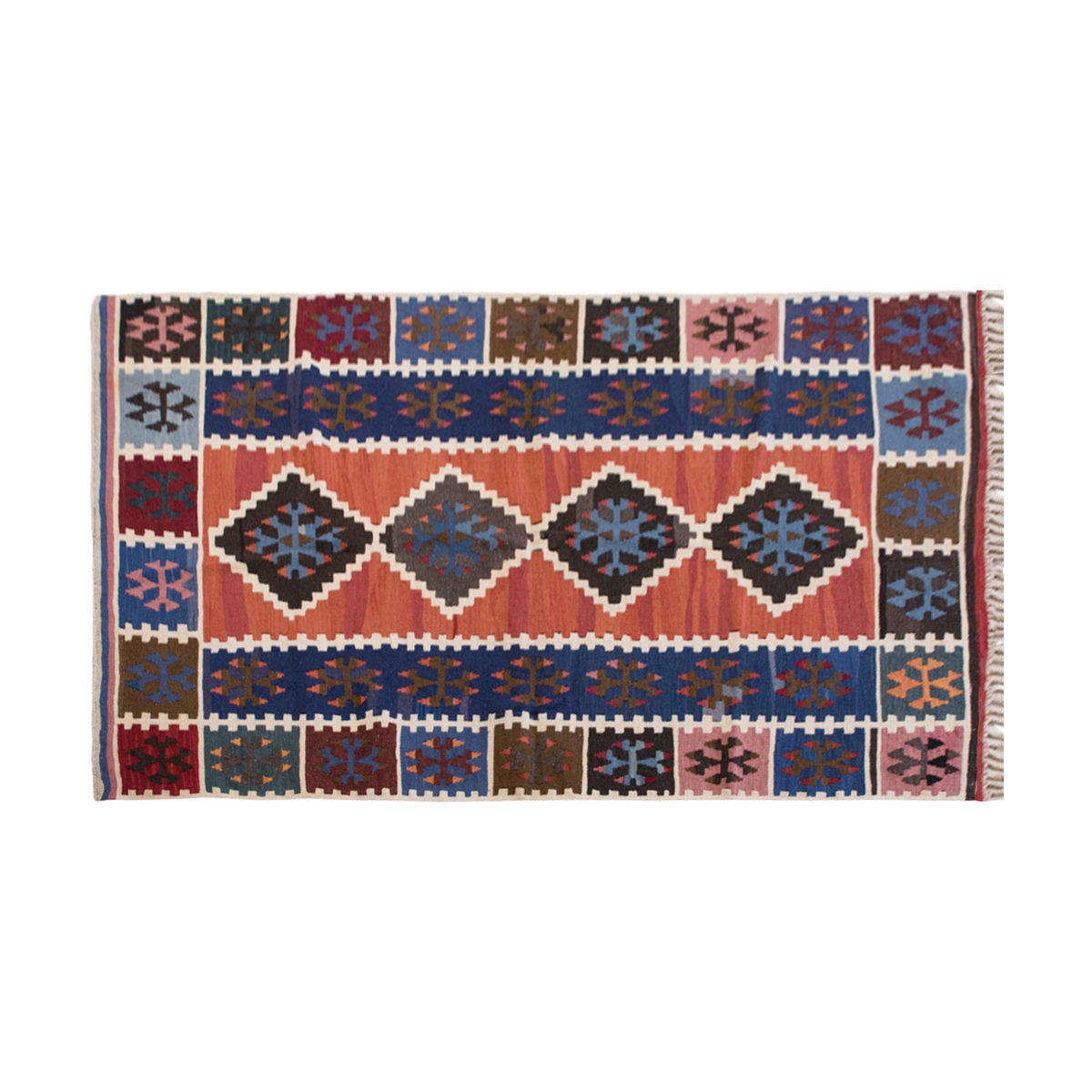 Vintage Turkish Rug, 121 x 181 cm, 3.11 x 5.11 ft