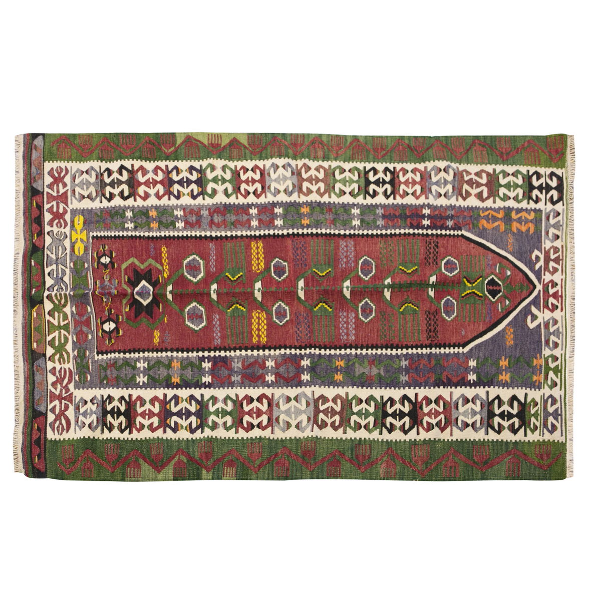 Vintage Turkish Rug, 122 x 190 cm, 4 x 6.2 ft
