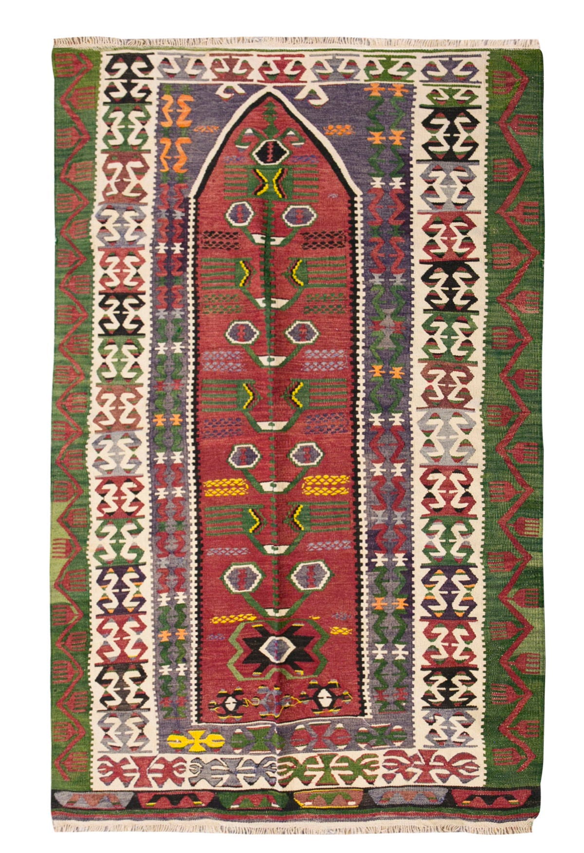 Vintage Turkish Rug, 122 x 190 cm, 4 x 6.2 ft