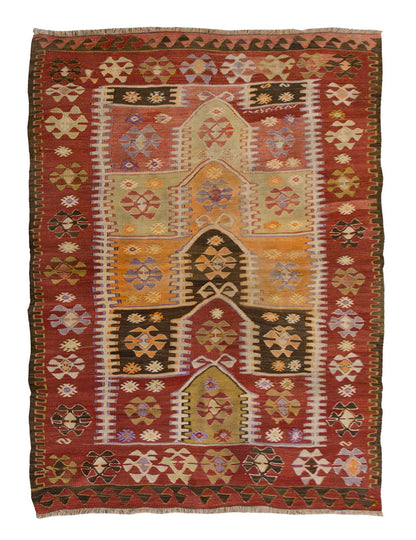 Vintage Turkish Rug, 124 x 184 cm, 4 x 6 ft