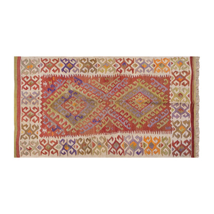 Vintage Turkish Rug, 124 x 194 cm 4 x 6.4 ft