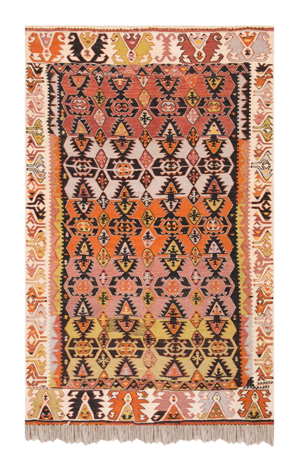Vintage Turkish Rug, 125 x 188 cm, 4.1 x 6.2 ft