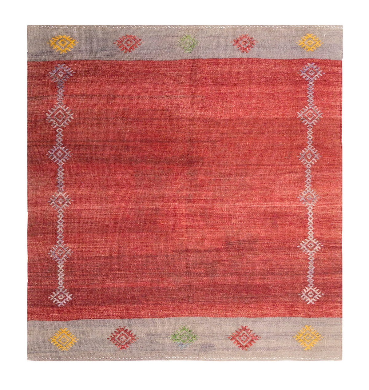 Vintage Turkish Rug, 127 x 113 cm, 4.2 x 3.8 ft