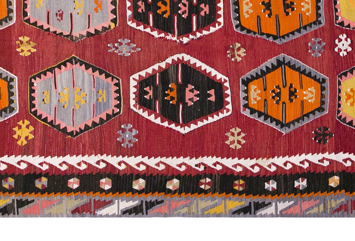 Vintage Turkish Rug, 127 x 252 cm 4.2 x 8.3 ft
