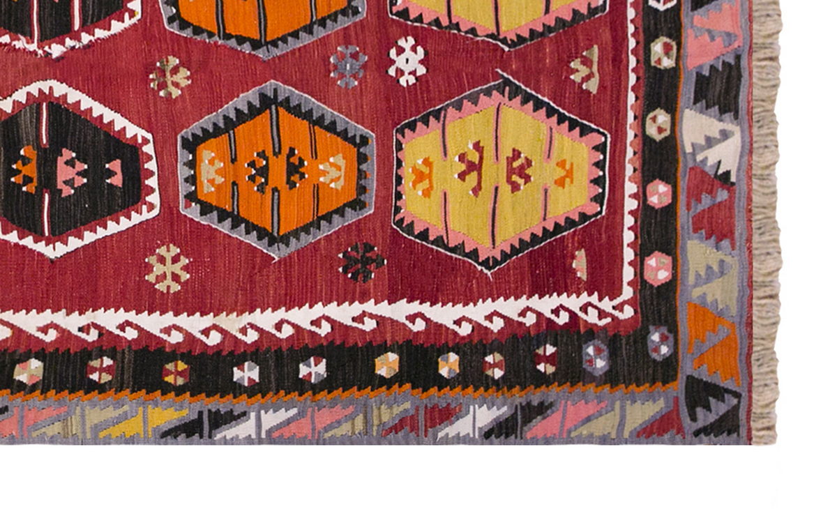 Vintage Turkish Rug, 127 x 252 cm 4.2 x 8.3 ft