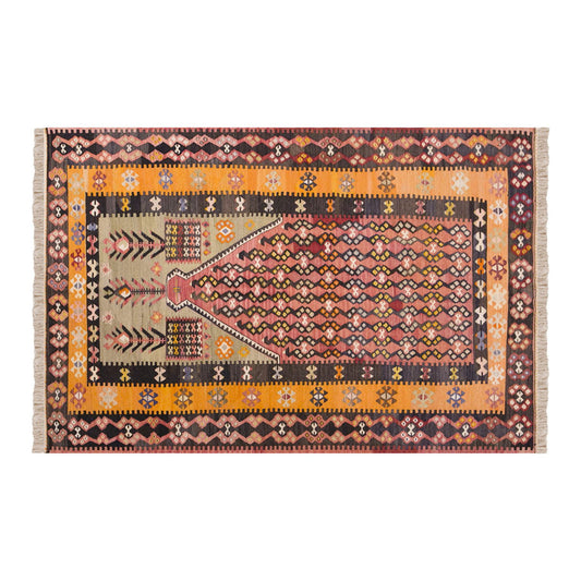 Vintage Turkish Rug, 128 x 182 cm, 4.2 x 5.11 ft