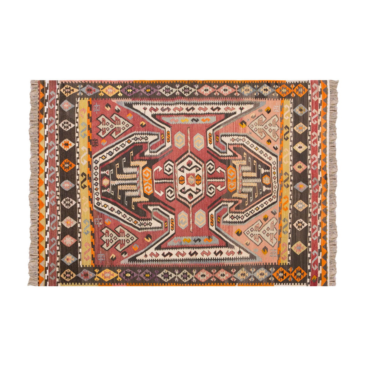 Vintage Turkish Rug, 129 x 190 cm, 4.2 x 6.2 ft