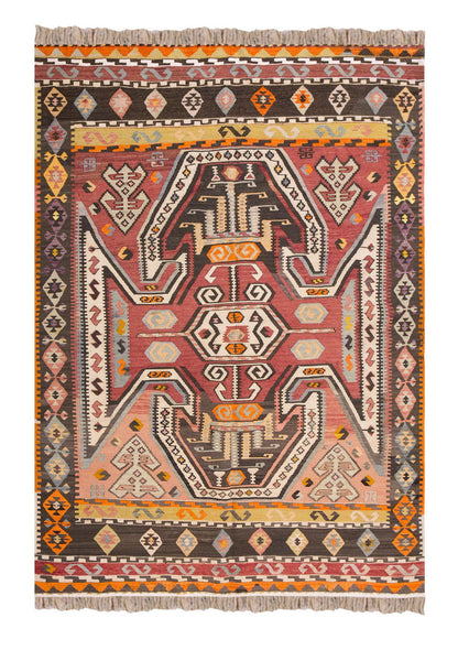 Vintage Turkish Rug, 129 x 190 cm, 4.2 x 6.2 ft