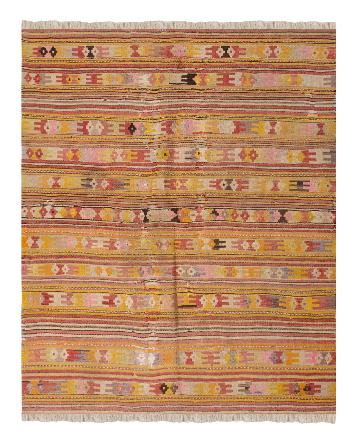 Vintage Turkish Rug, 130 x 143 cm, 4.3 x 4.8 ft
