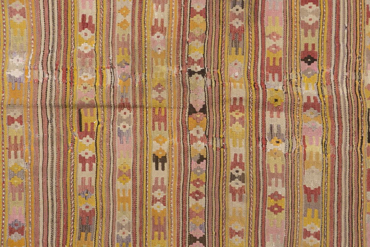 Vintage Turkish Rug, 130 x 143 cm, 4.3 x 4.8 ft