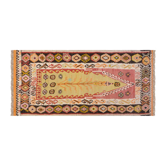 Vintage Turkish Rug, 130 x 267 cm 4.3 x 8.9 ft