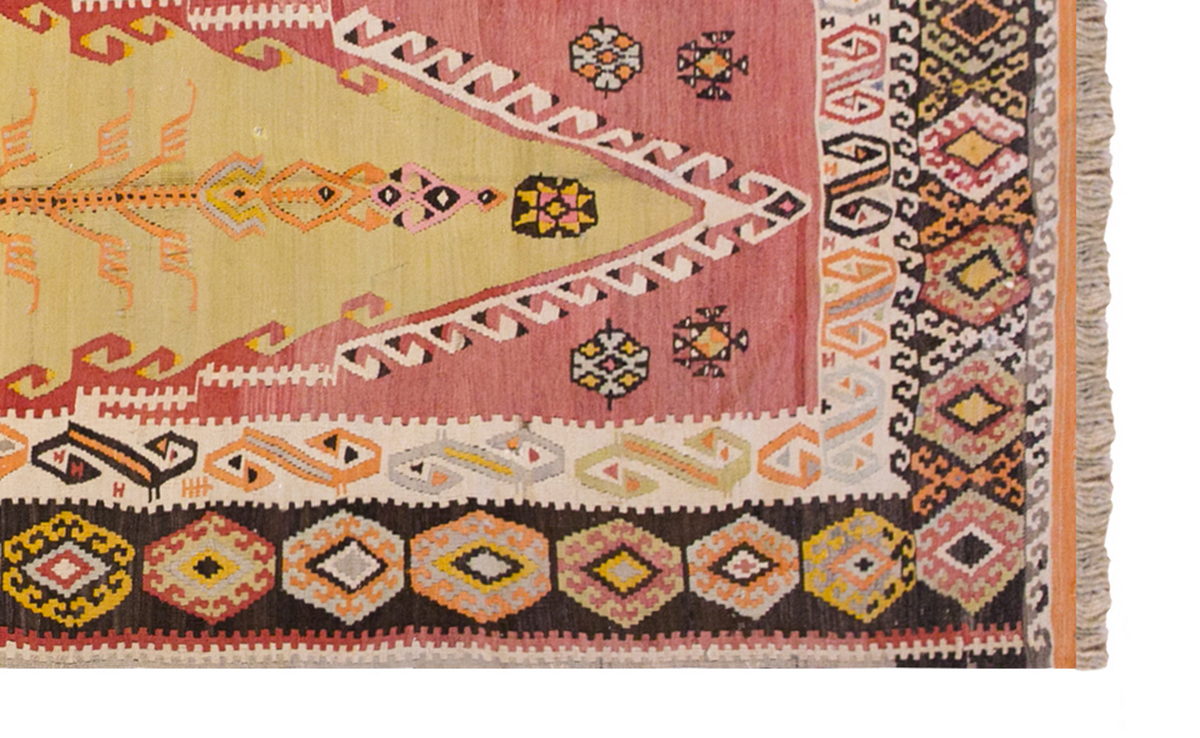 Vintage Turkish Rug, 130 x 267 cm 4.3 x 8.9 ft