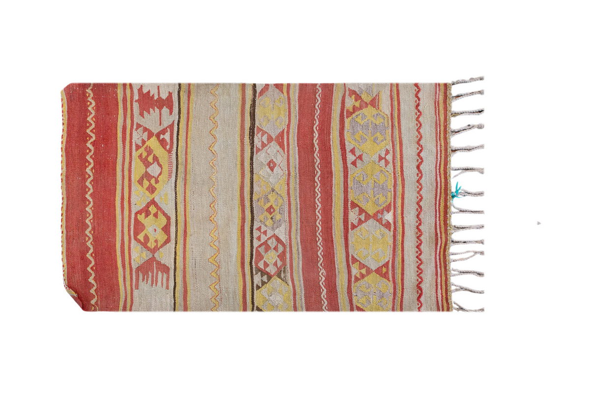 Vintage Turkish Rug, 130 x 85 cm 4.3 x 2.9 ft