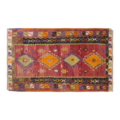 Vintage Turkish Rug, 131 x 227 cm, 4.3 x 7.5 ft
