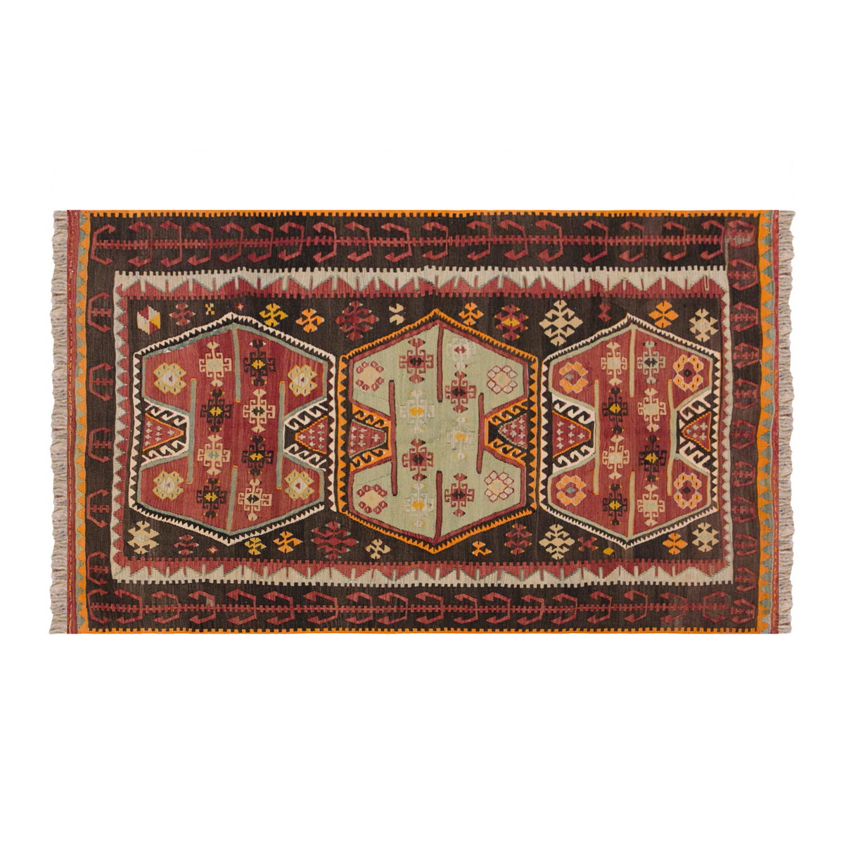 Vintage Turkish Rug, 132 x 197 cm 4.3 x 6.5 ft