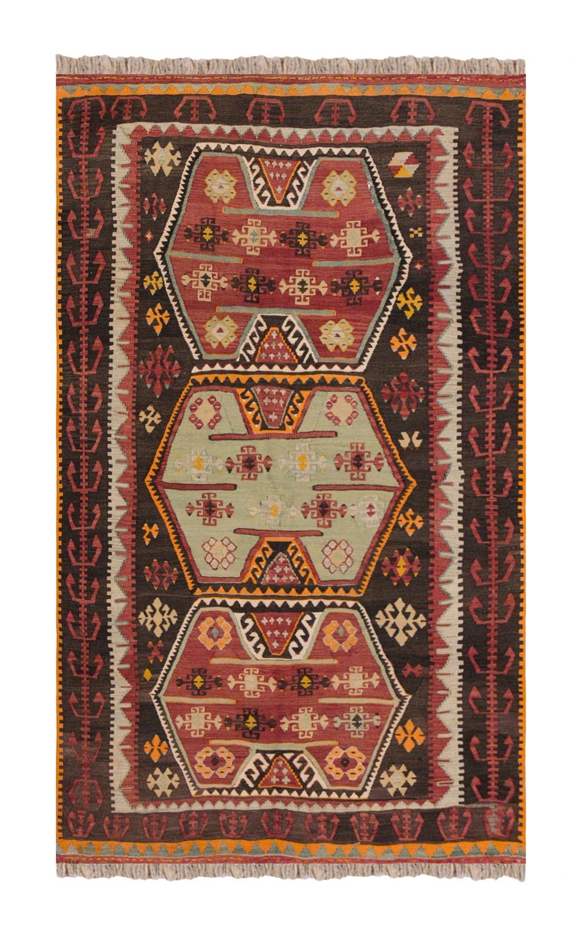 Vintage Turkish Rug, 132 x 197 cm 4.3 x 6.5 ft
