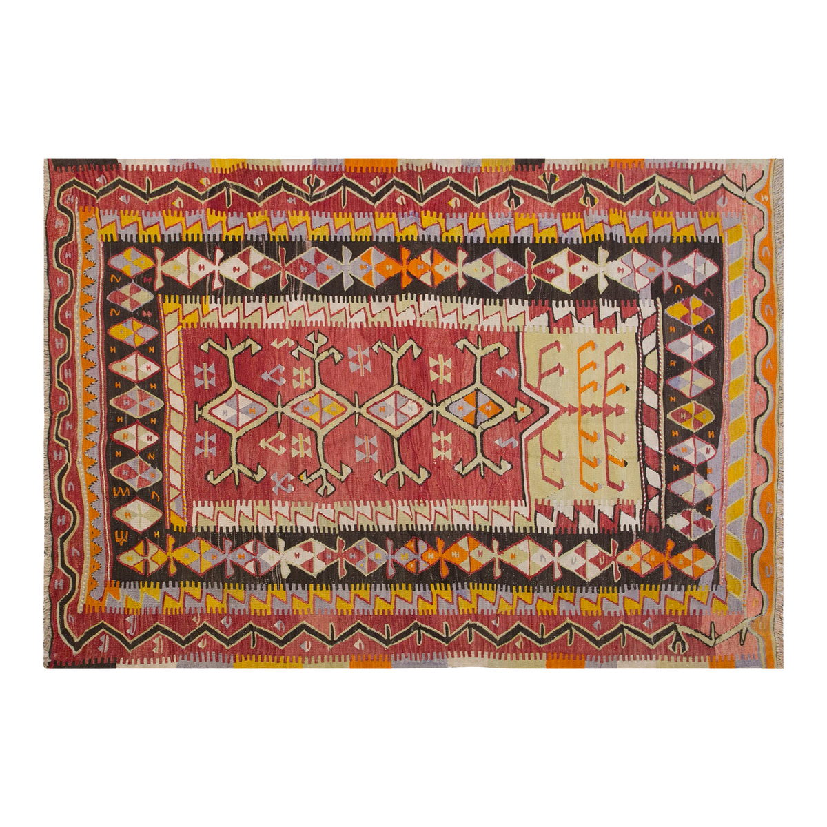 Vintage Turkish Rug, 134 x 183 cm, 4.4 x 6 ft