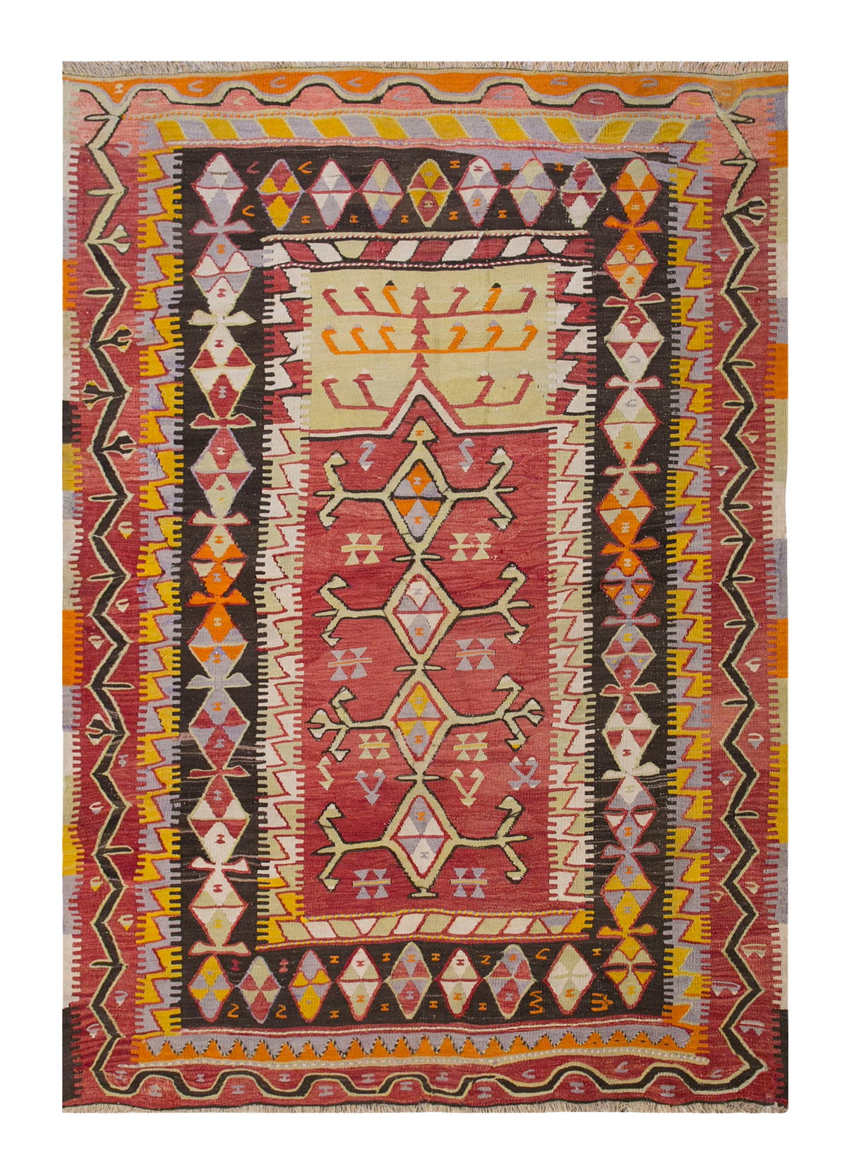 Vintage Turkish Rug, 134 x 183 cm, 4.4 x 6 ft