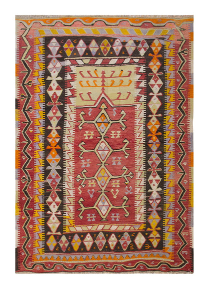Vintage Turkish Rug, 134 x 183 cm, 4.4 x 6 ft