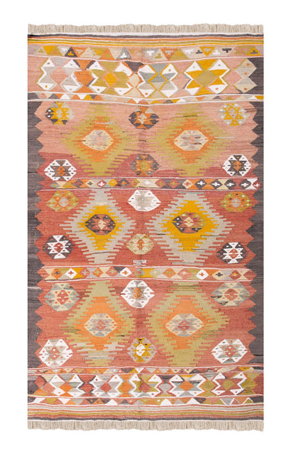 Vintage Turkish Rug, 134 x 222 cm, 4.4 x 7.3 ft