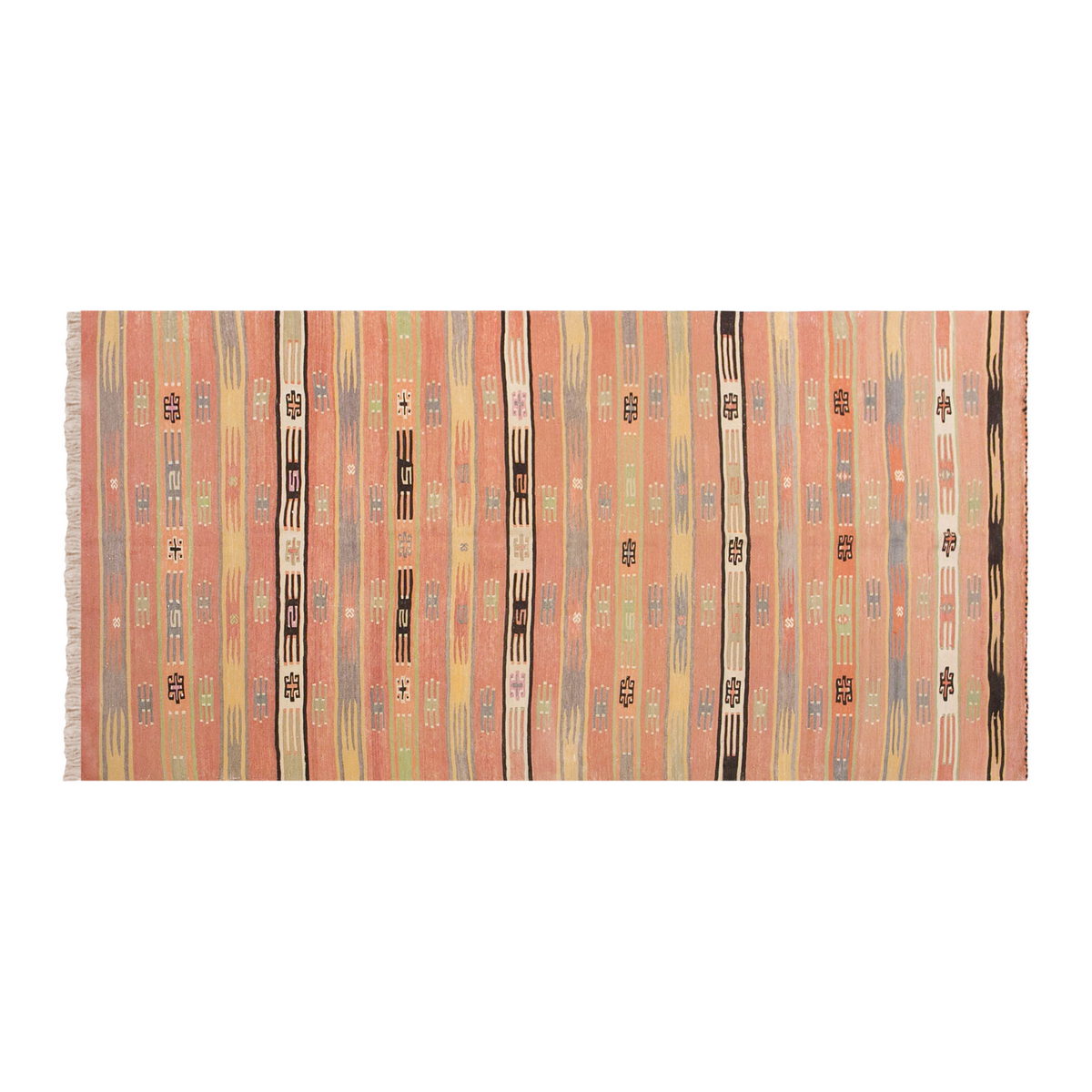 Vintage Turkish Rug, 134 x 257 cm, 4.4 x 8.5 ft