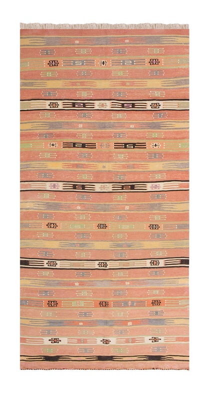Vintage Turkish Rug, 134 x 257 cm, 4.4 x 8.5 ft
