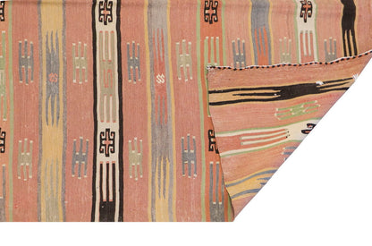 Vintage Turkish Rug, 134 x 257 cm, 4.4 x 8.5 ft
