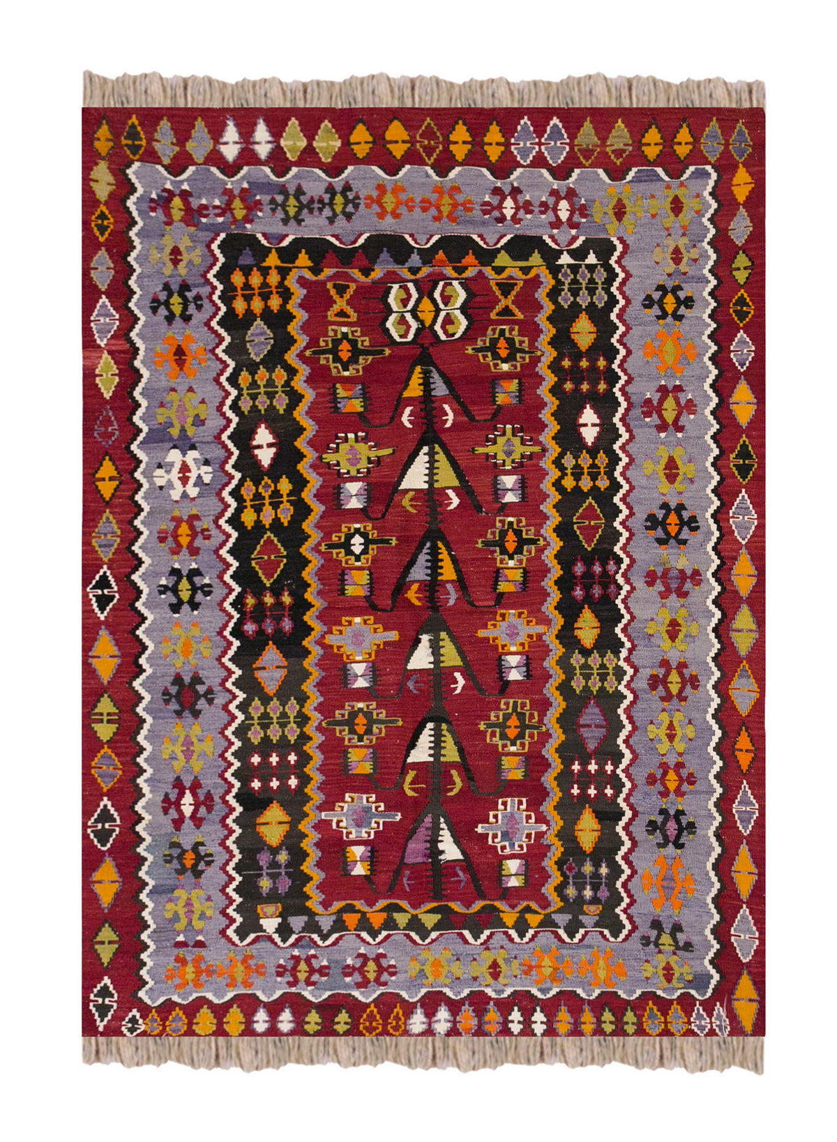 Vintage Turkish Rug, 136 x 204 cm, 4.5 x 6.8 ft