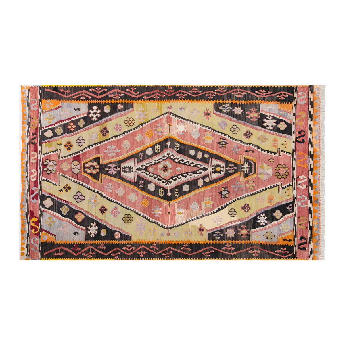 Vintage Turkish Rug, 138 x 241 cm, 4.6 x 7.10 ft
