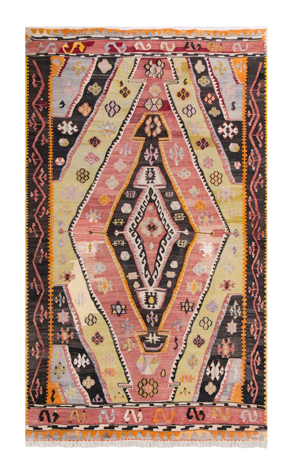 Vintage Turkish Rug, 138 x 241 cm, 4.6 x 7.10 ft