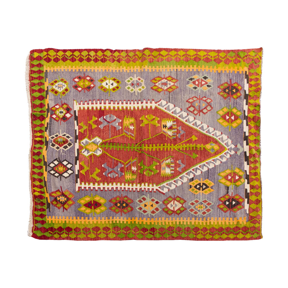 Vintage Turkish Rug, 140 x 113 cm, 4.7 x 3.8 ft