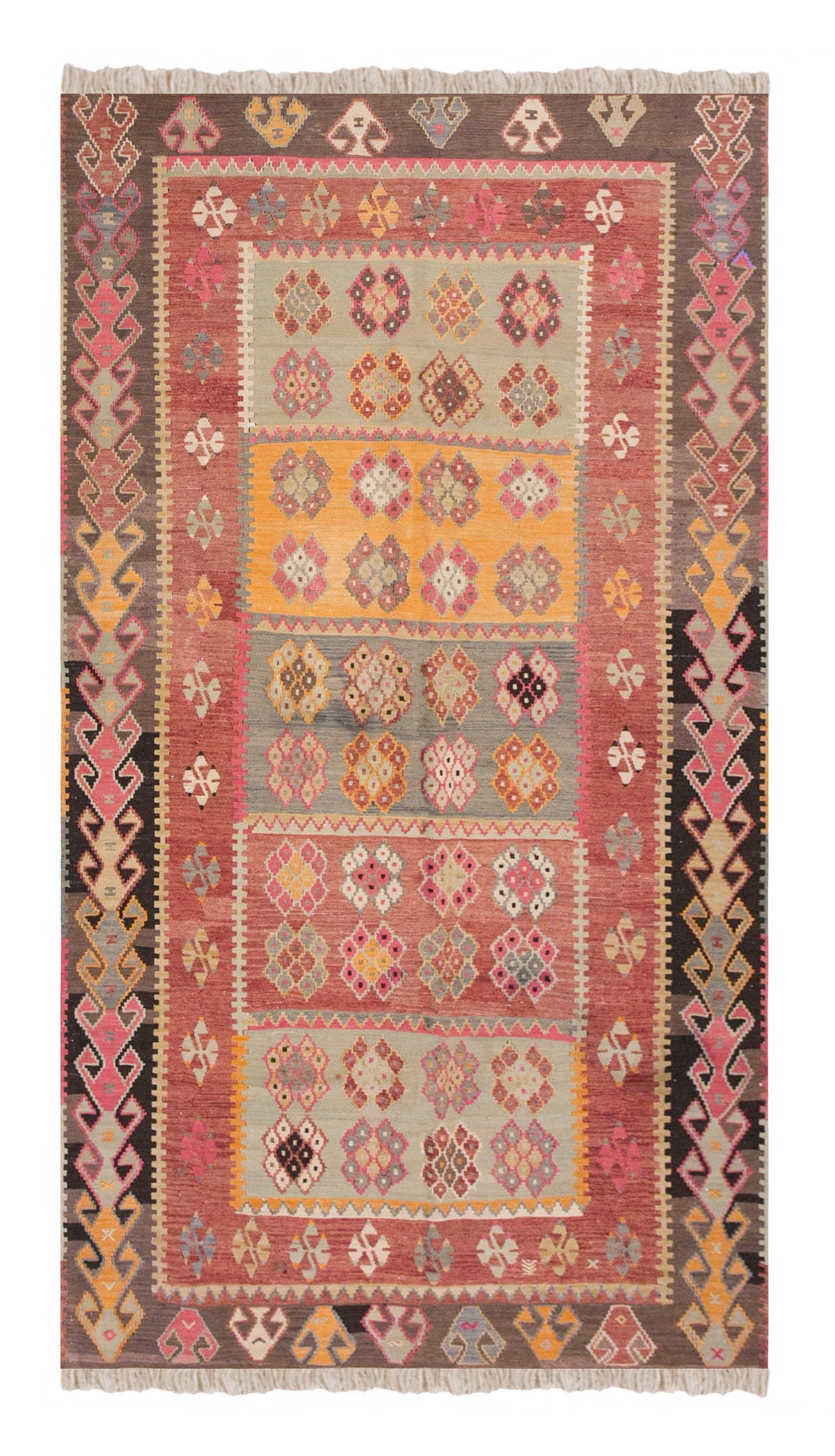 Vintage Turkish Rug, 141 x 241 cm 4.7 x 7.10 ft