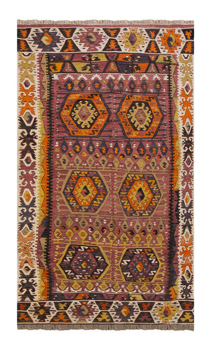 Vintage Turkish Rug, 142 x 270 cm, 4.7 x 8.10 ft