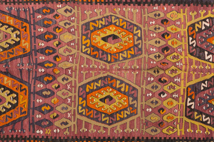 Vintage Turkish Rug, 142 x 270 cm, 4.7 x 8.10 ft