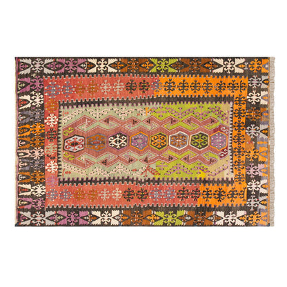Vintage Turkish Rug, 144 x 175 cm, 4.8 x 5.8 ft