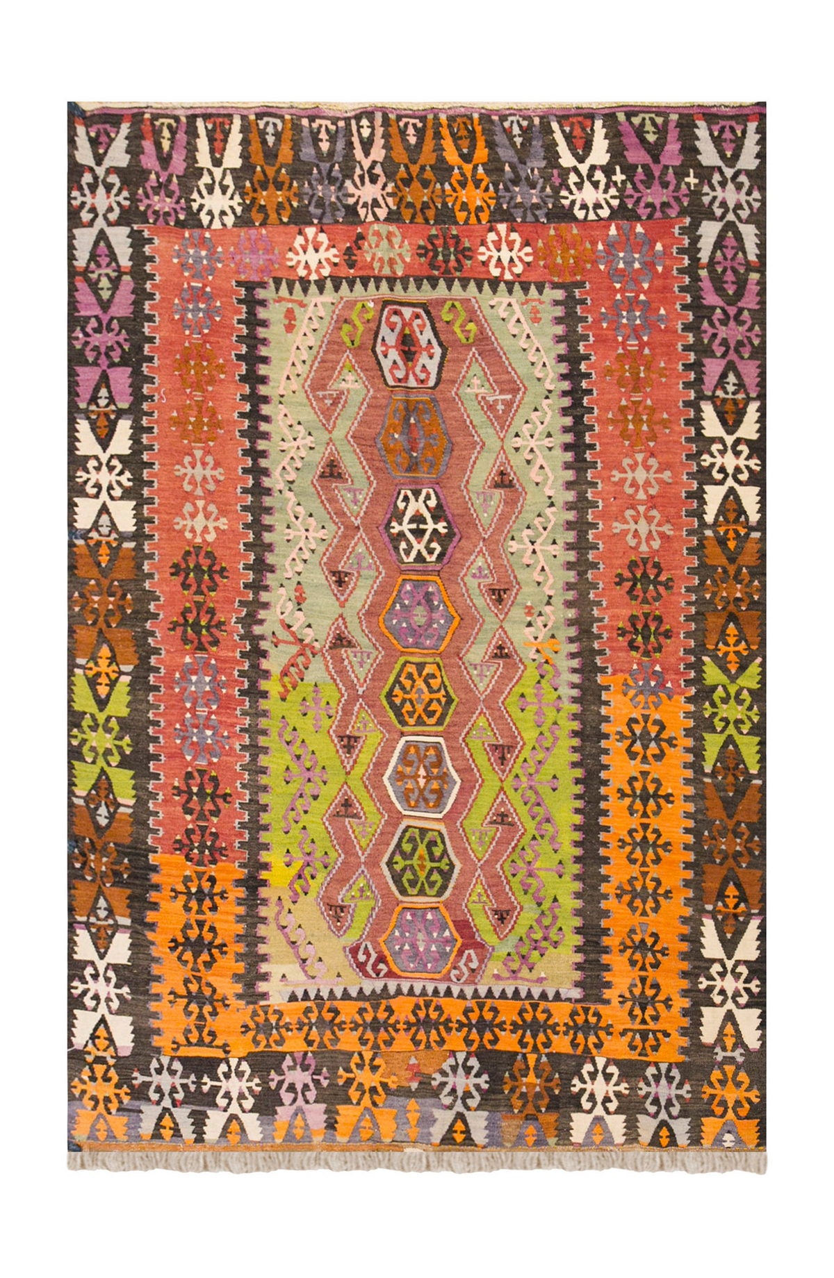 Vintage Turkish Rug, 144 x 175 cm, 4.8 x 5.8 ft