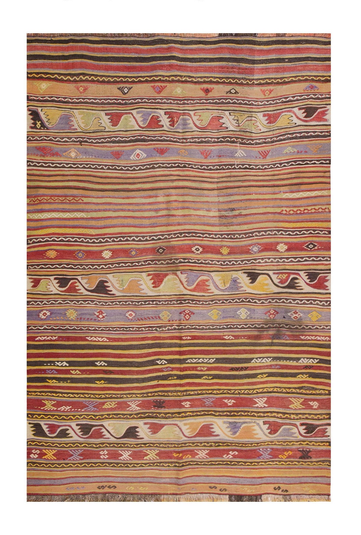 Vintage Turkish Rug, 144 x 180 cm, 4.8 x 5.10 ft