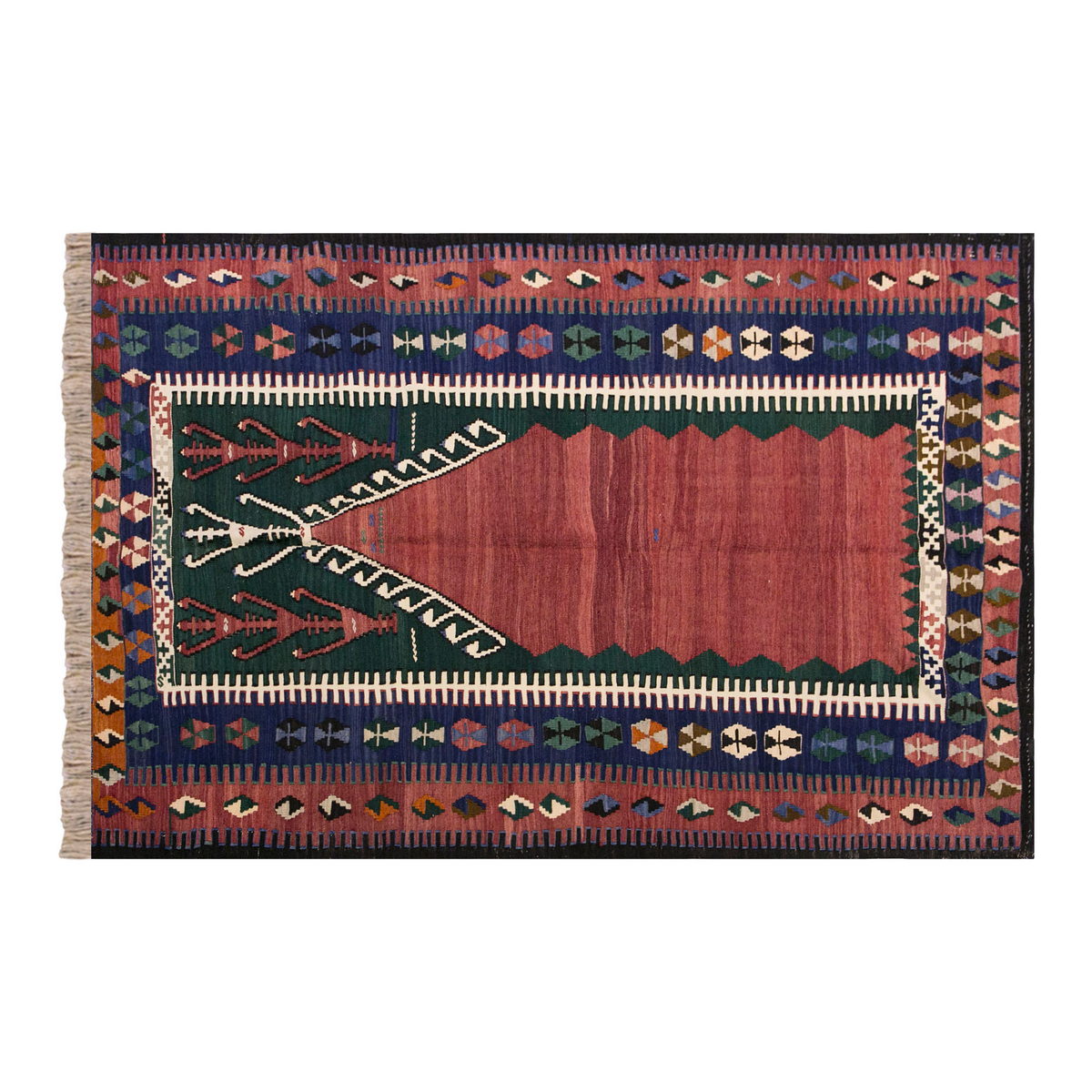 Vintage Turkish Rug, 144 x 190 cm, 4.8 x 6.2 ft