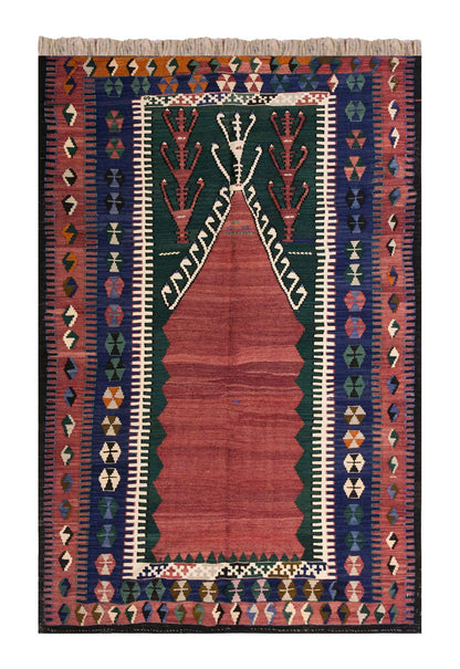 Vintage Turkish Rug, 144 x 190 cm, 4.8 x 6.2 ft