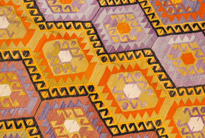 Vintage Turkish Rug, 144 x 265 cm, 4.8 x 8.8 ft