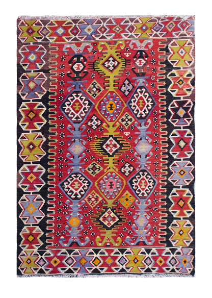 Vintage Turkish Rug, 145 x 83 cm, 4.9 x 2.8 ft