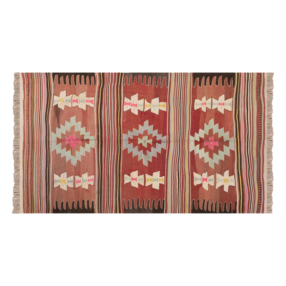 Vintage Turkish Rug, 146 x 261 cm, 4.9 x 8.6 ft