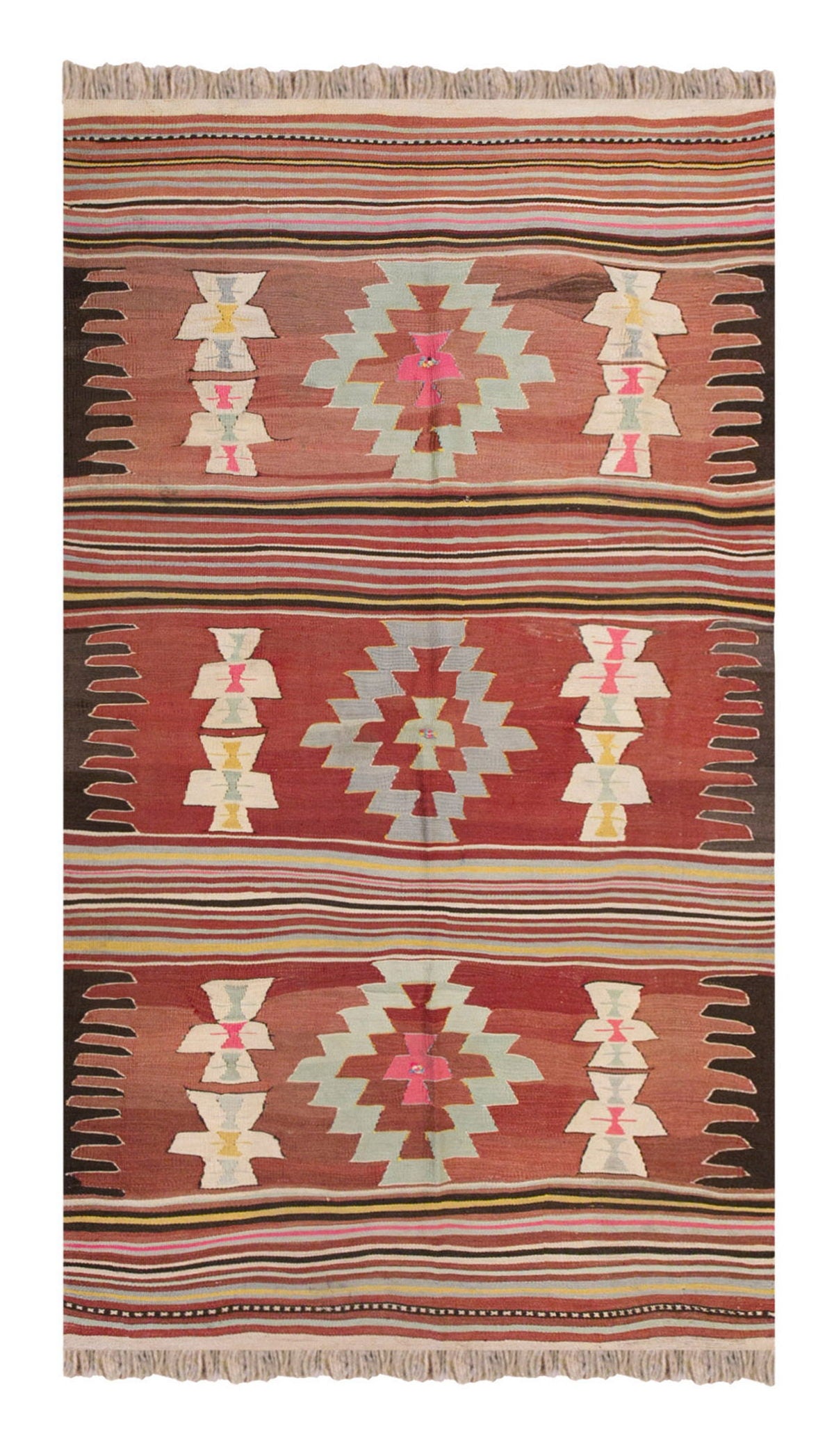 Vintage Turkish Rug, 146 x 261 cm, 4.9 x 8.6 ft