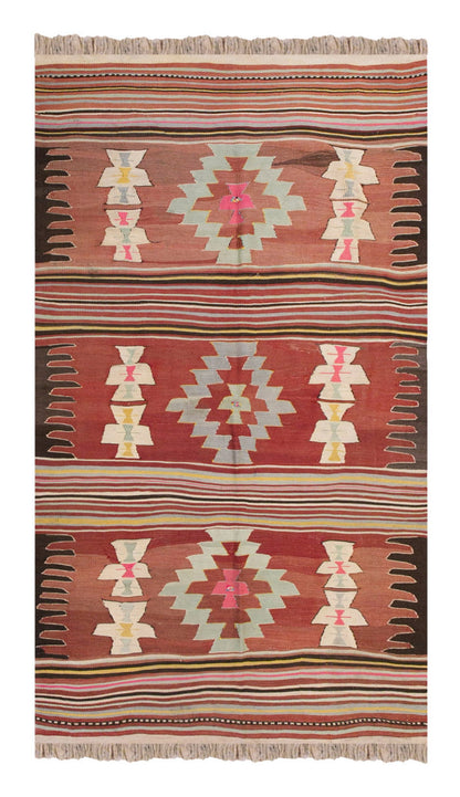 Vintage Turkish Rug, 146 x 261 cm, 4.9 x 8.6 ft