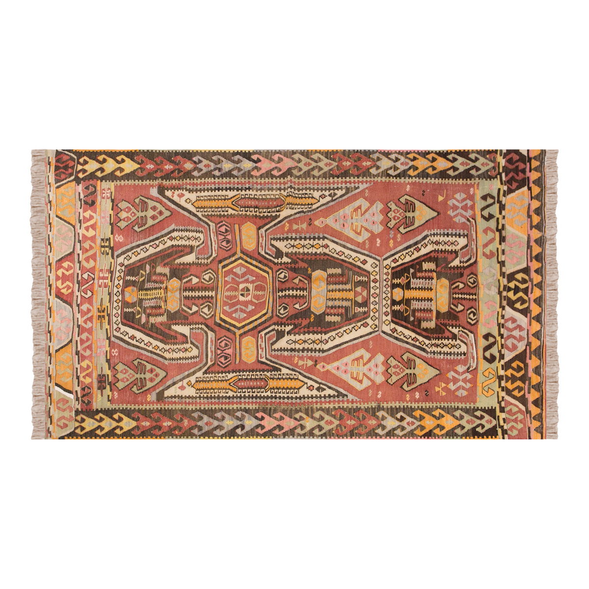 Vintage Turkish Rug, 149 x 253 cm, 4.10 x 8.3 ft