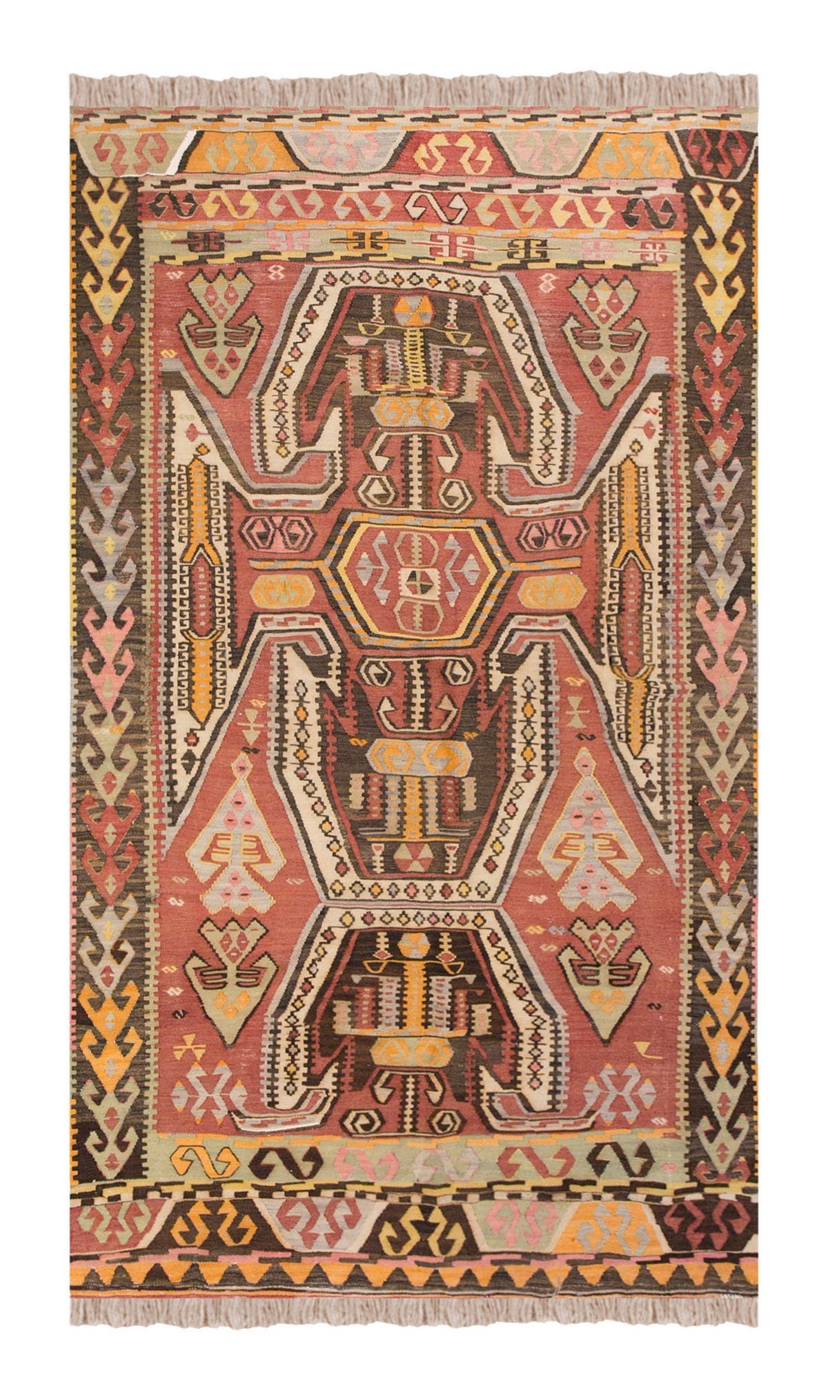 Vintage Turkish Rug, 149 x 253 cm, 4.10 x 8.3 ft
