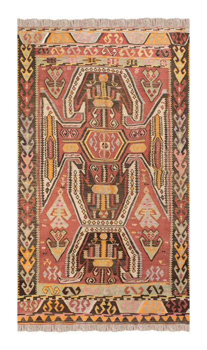 Vintage Turkish Rug, 149 x 253 cm, 4.10 x 8.3 ft