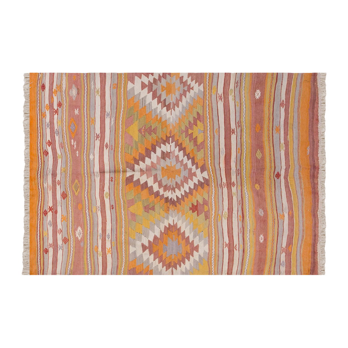 Vintage Turkish Rug, 155 x 206 cm, 5.1 x 6.9 ft