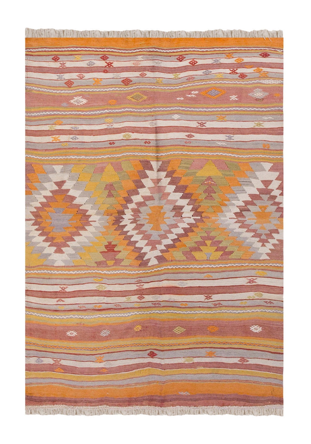 Vintage Turkish Rug, 155 x 206 cm, 5.1 x 6.9 ft