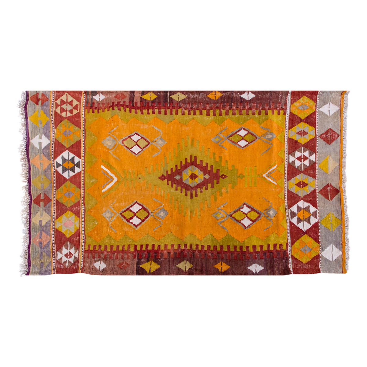 Vintage Turkish Rug, 156 x 112 cm, 5.1 x 3.8 ft